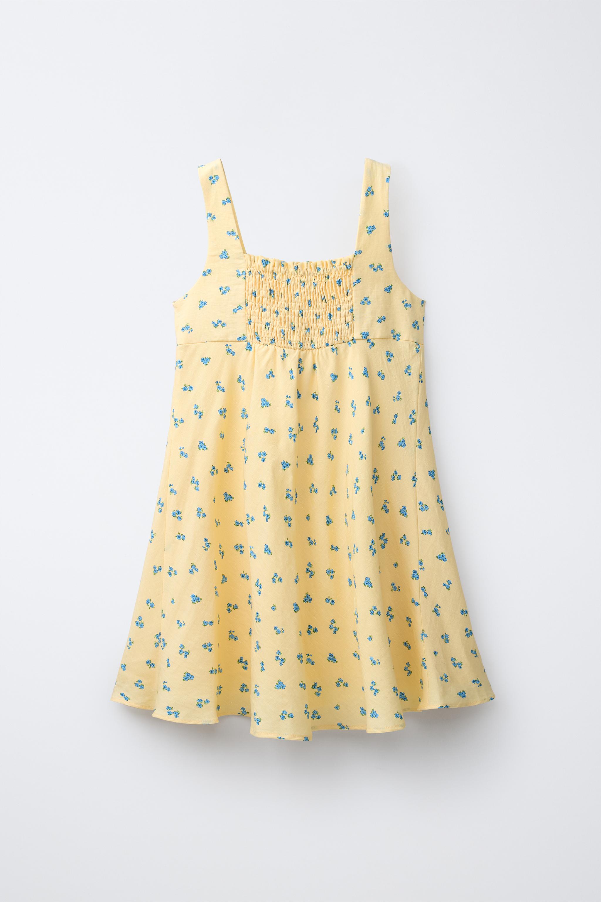 GATHERED FLORAL DRESS